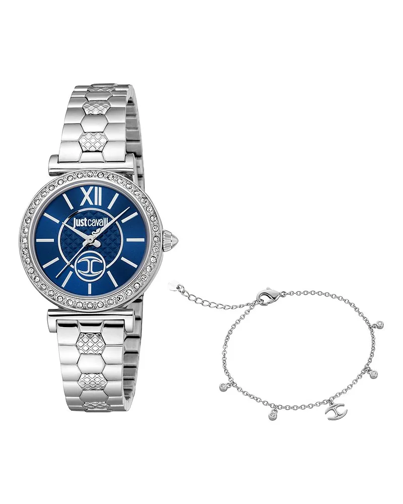 Just Cavalli Uhren-Set Silber