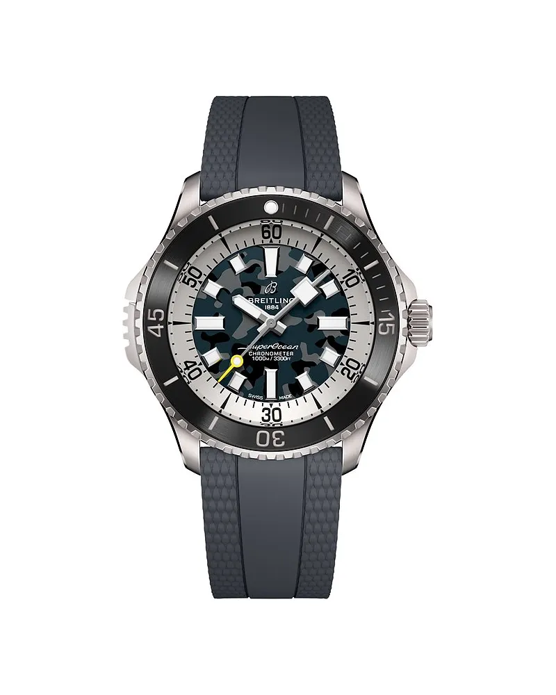 Breitling Herrenuhr Automatic 46 Super Diver Silber