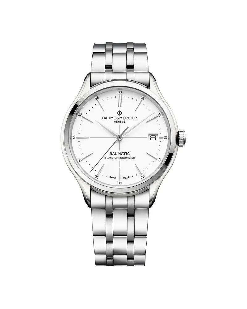 Baume & Mercier Herrenuhr Clifton Baumatic Silber
