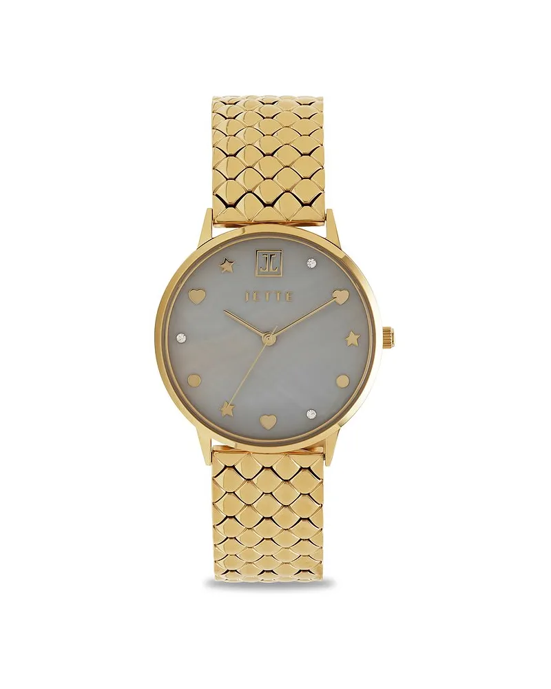 JETTE Damenuhr SNAKE Gelbgold