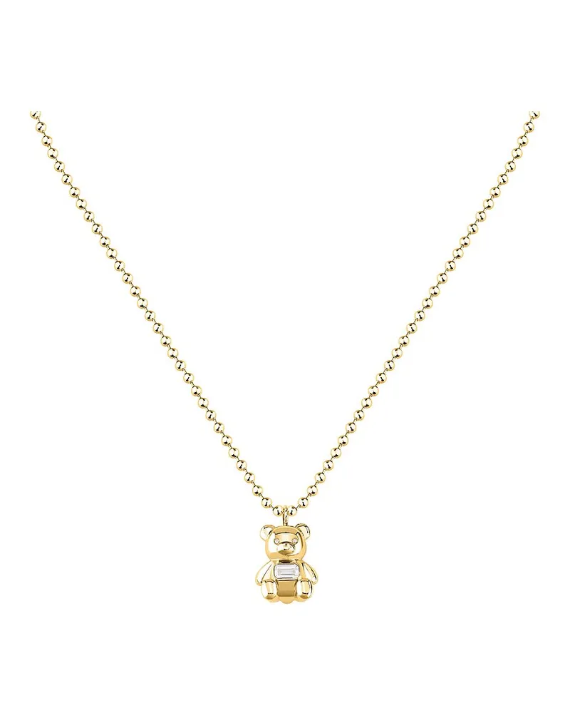 GCDS Kette Coraggio Bear Gelbgold