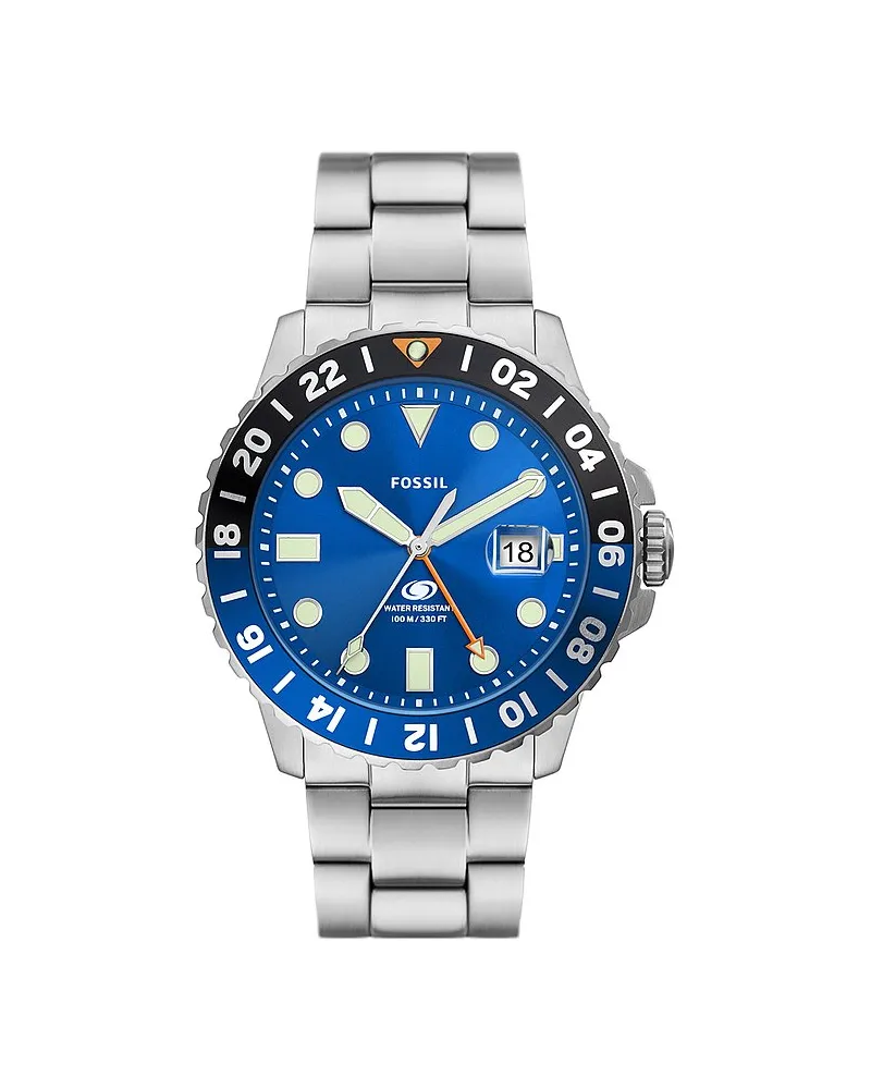 Fossil Herrenuhr Fossil Blue Silber