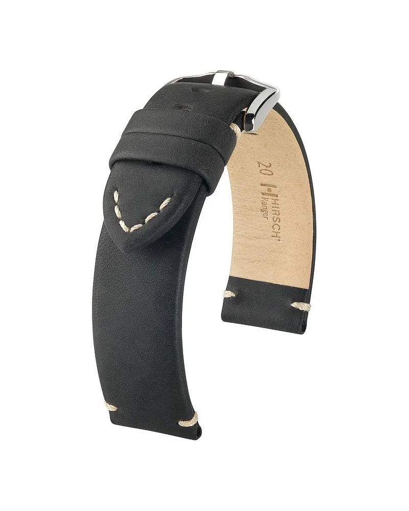 Hirsch Lederband Ranger Schwarz