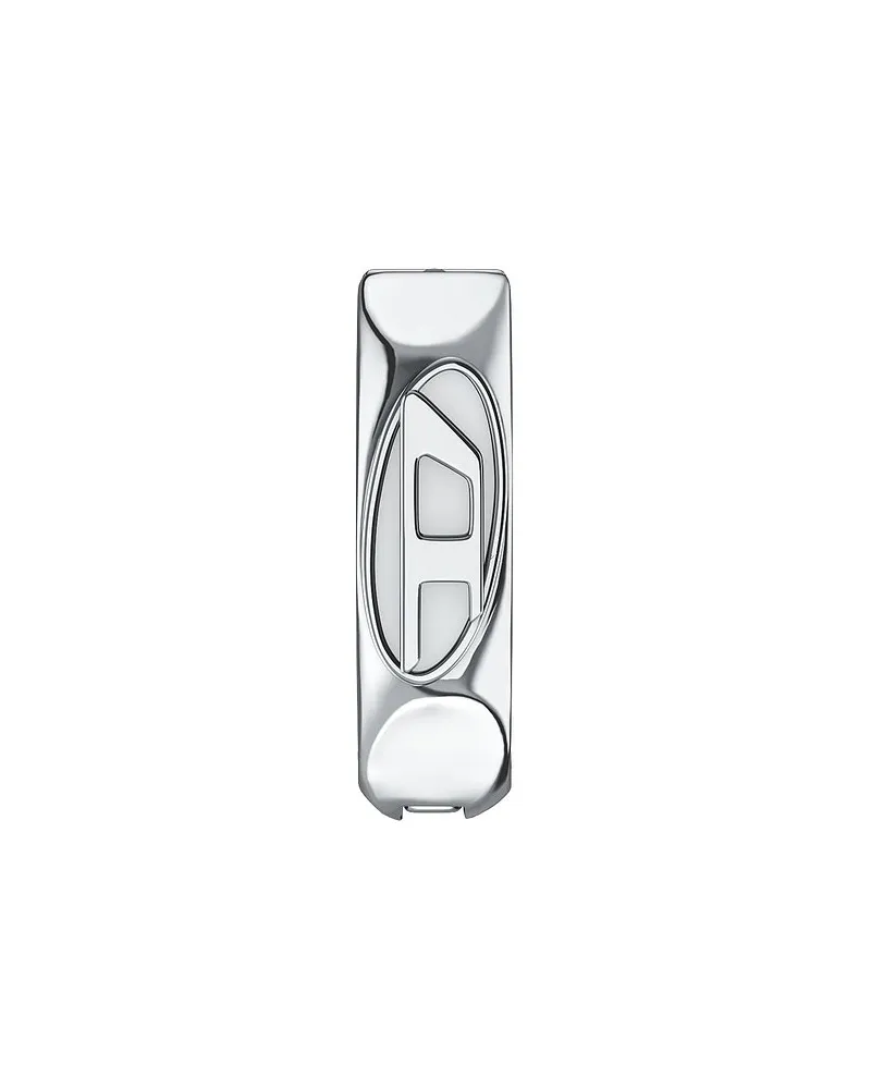 Diesel Einzelner Ohrschmuck Oval D Logo Silber
