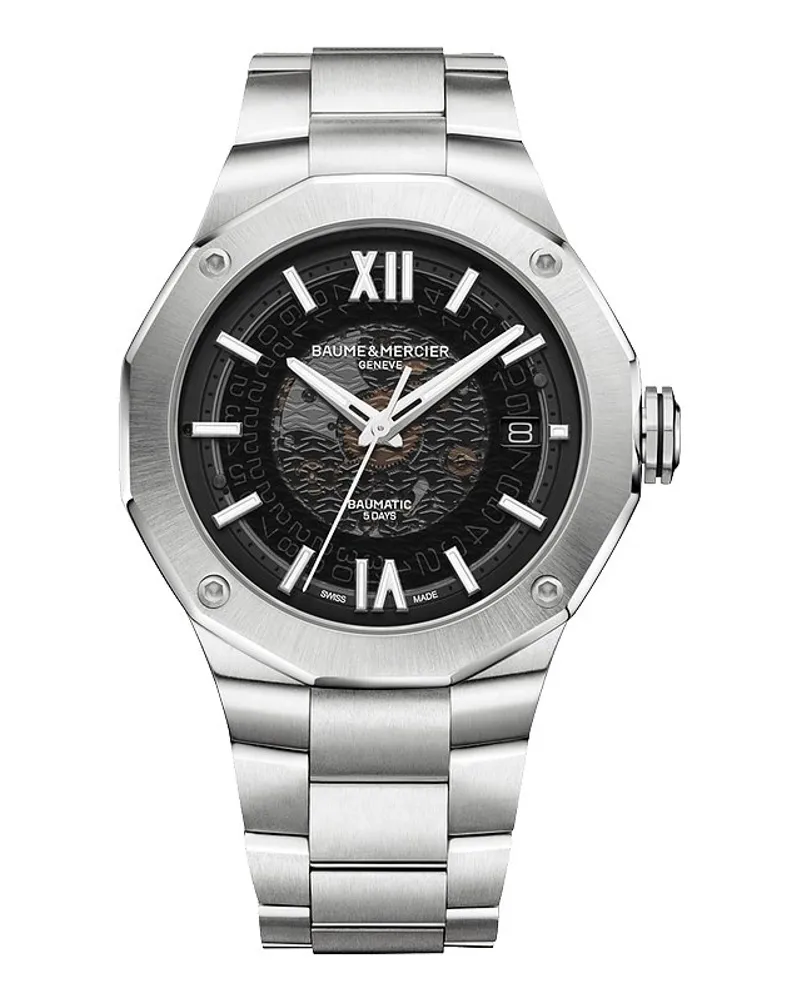 Baume & Mercier Herrenuhr Riviera Silber