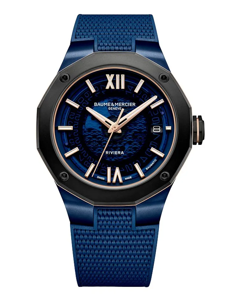 Baume & Mercier Herrenuhr Riviera Blau
