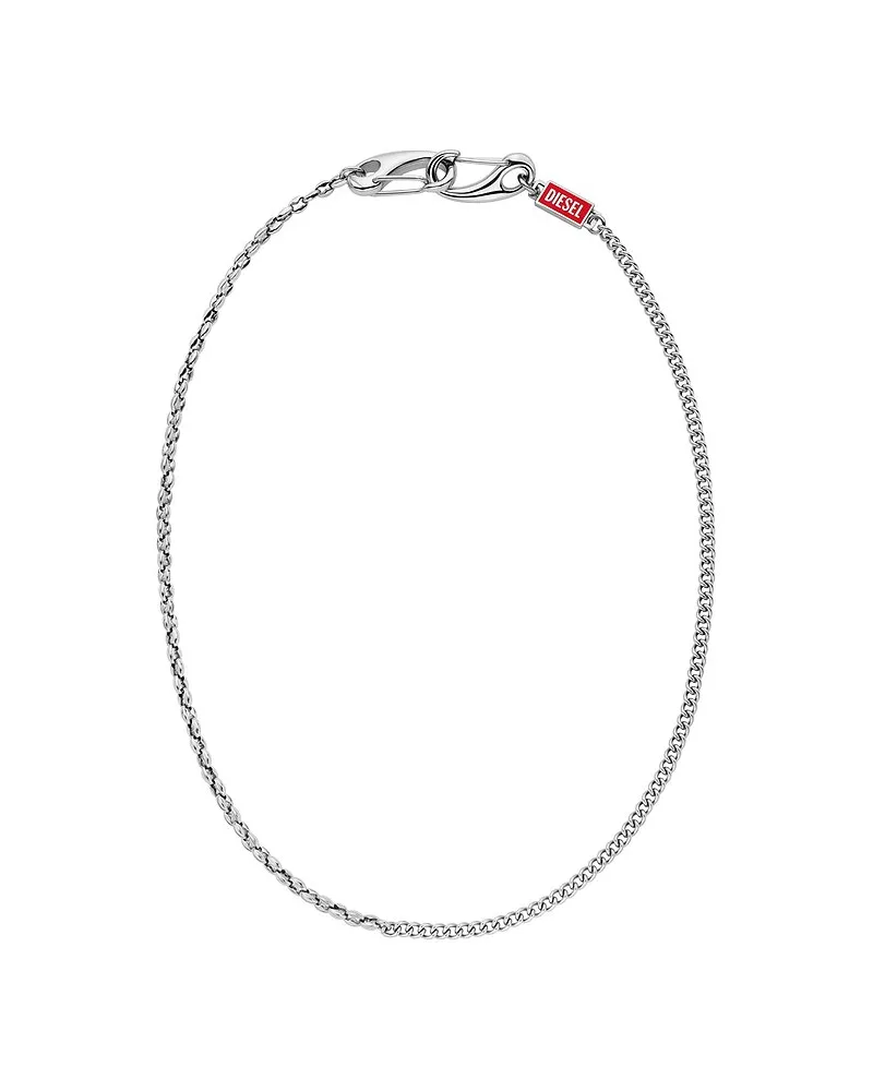 Diesel Kette Diesel Font Silber