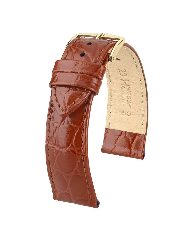 Hirsch Lederband Crocograin Hellbraun