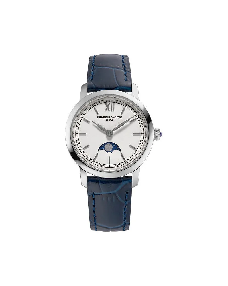 Frédérique Constant Damenuhr Slimline Ladies Moonphase Silber