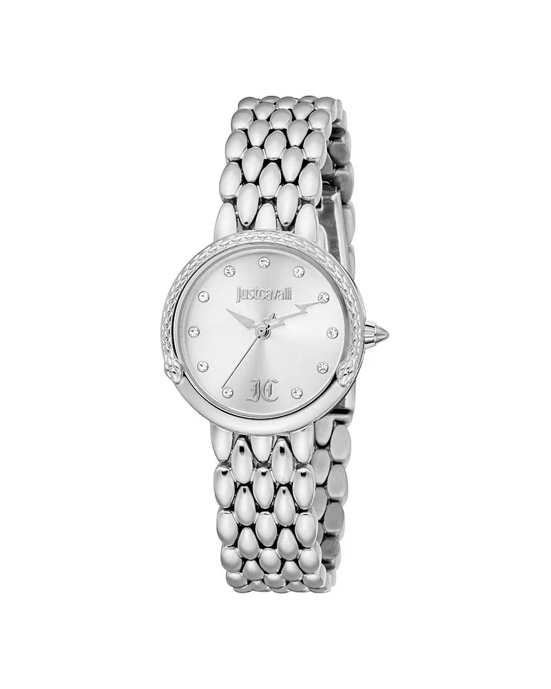 Just Cavalli Damenuhr Snake Silber