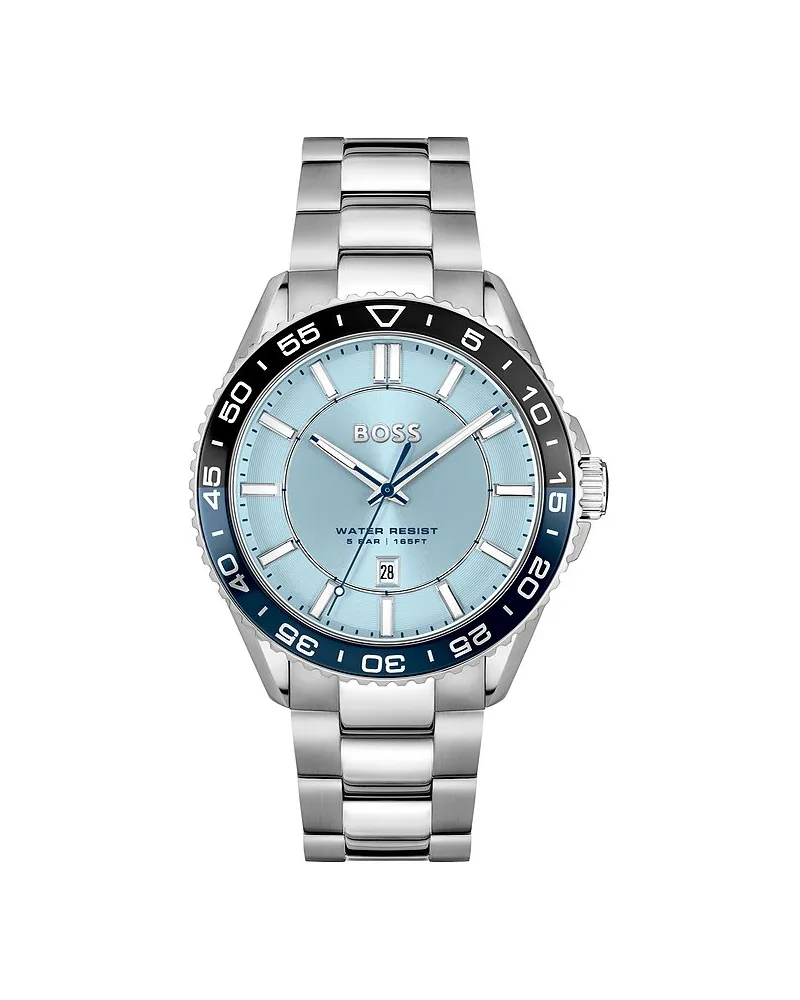 HUGO BOSS Herrenuhr Runner 3H Silber