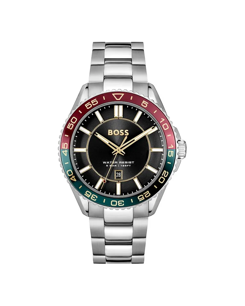 HUGO BOSS Herrenuhr Runner 3H Silber