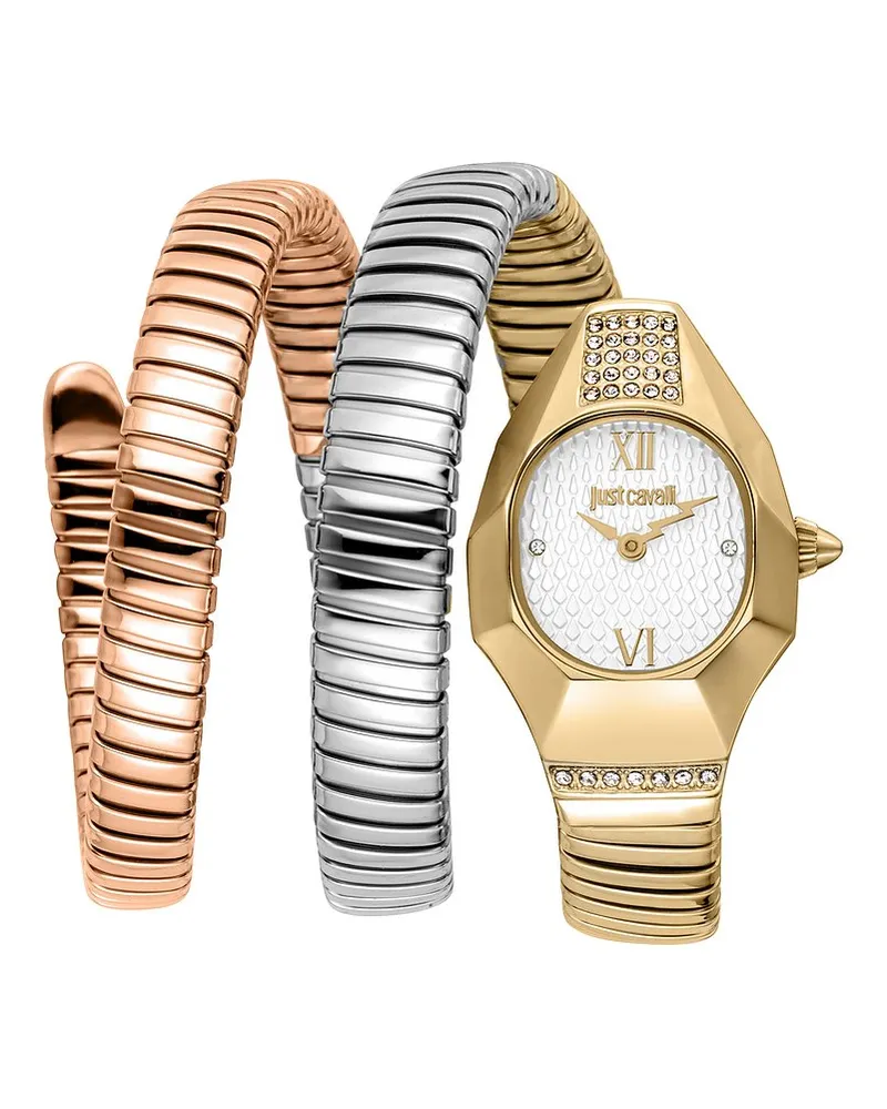 Just Cavalli Damenuhr Signature Snake Gold