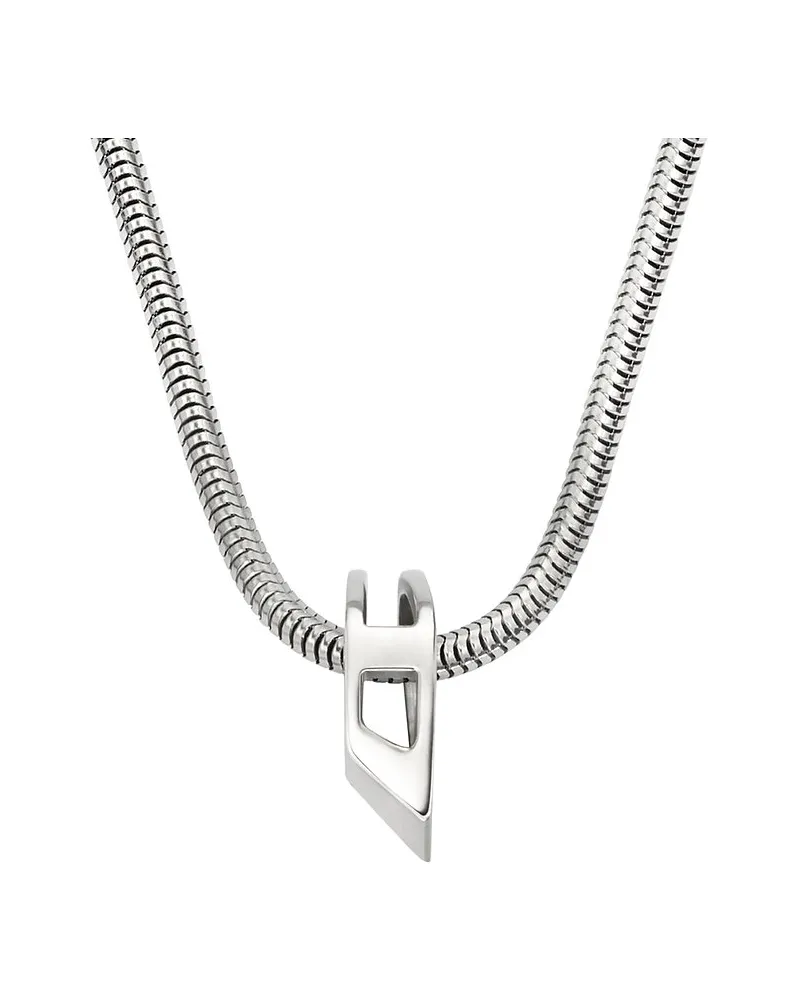 Diesel Kette D LOGO Silber