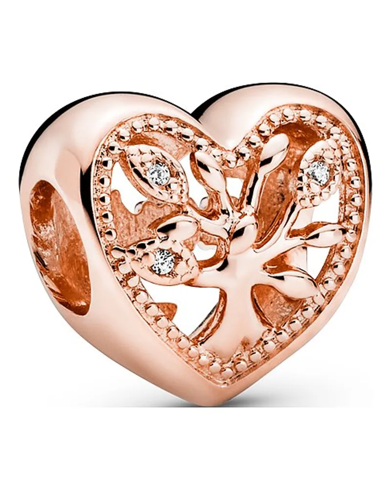 Pandora Charm Moments Offen gearbeitetes Stammbaum Herz Roségold