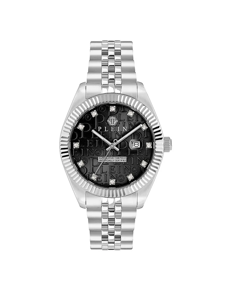 Philipp Plein Herrenuhr Date Superlative Gent Silber
