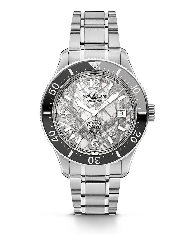 Montblanc Herrenuhr Montblanc 1858 Collection Silber