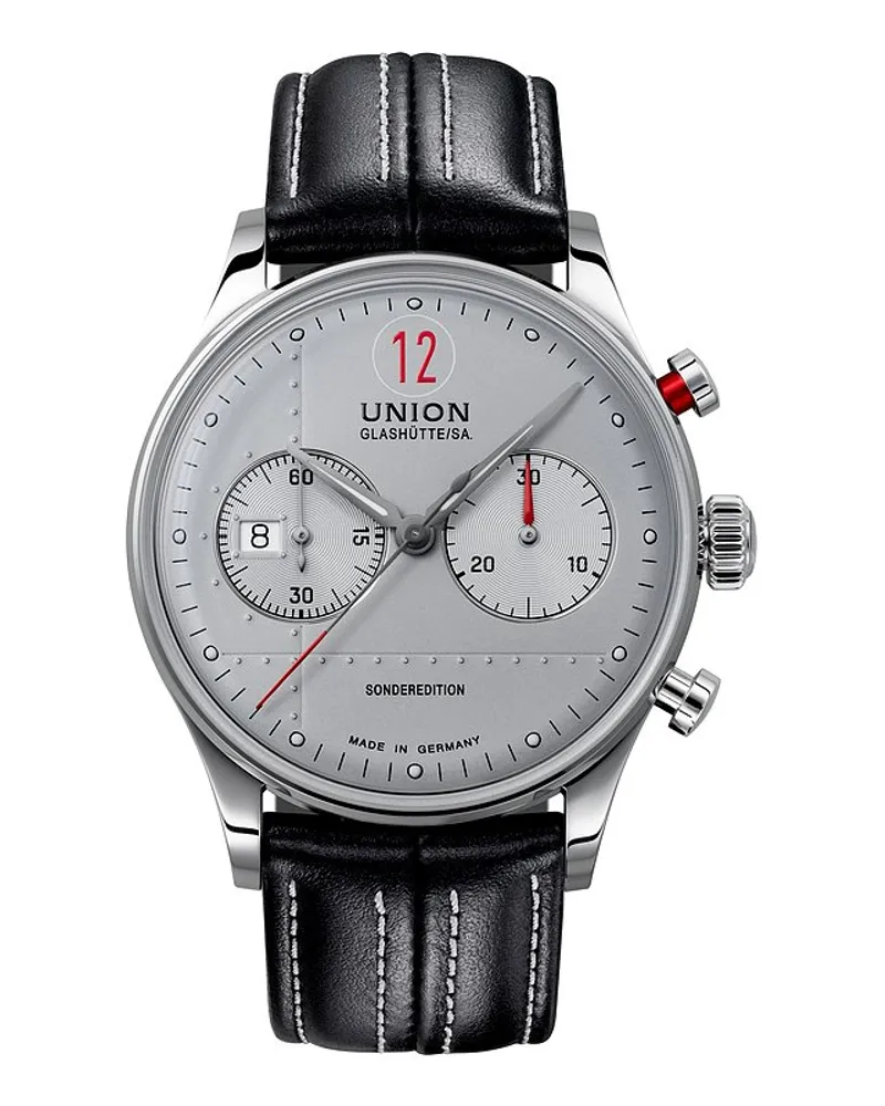 Union Glashütte Chronograph Noramis Sonderedition Paul Pietsch Silber