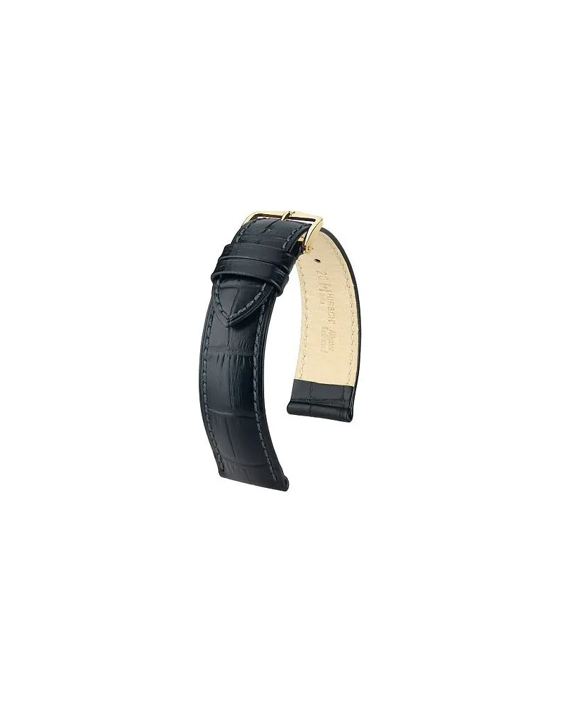 Hirsch Lederband Duke Schwarz