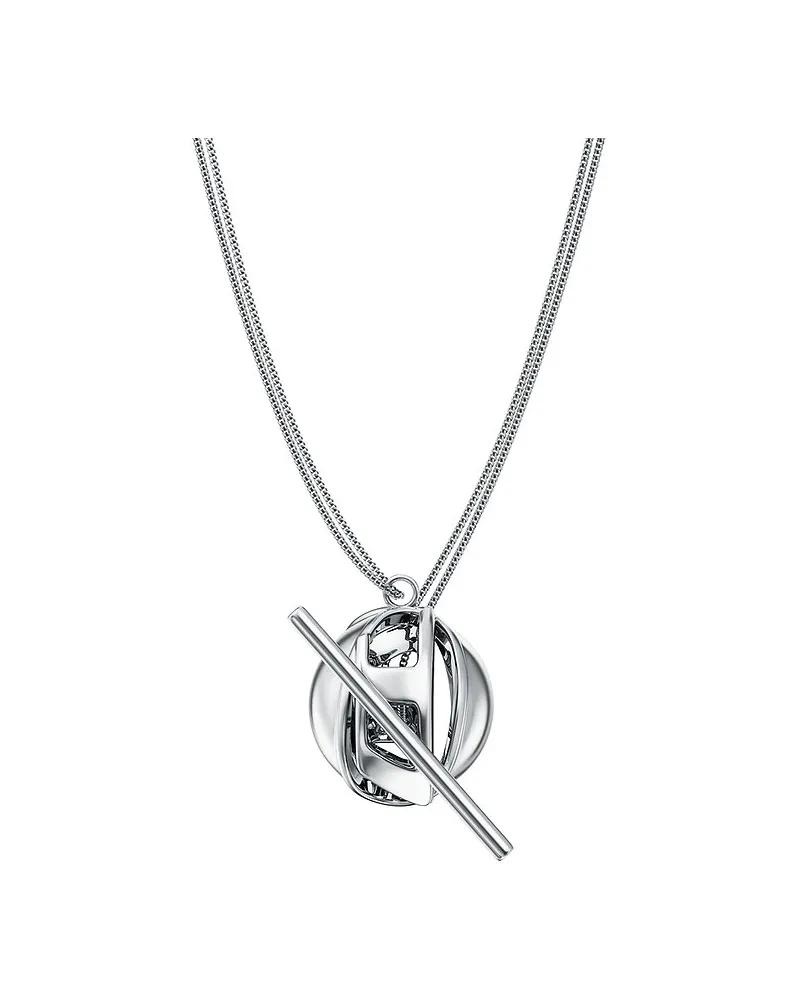 Diesel Kette Oval D Silber