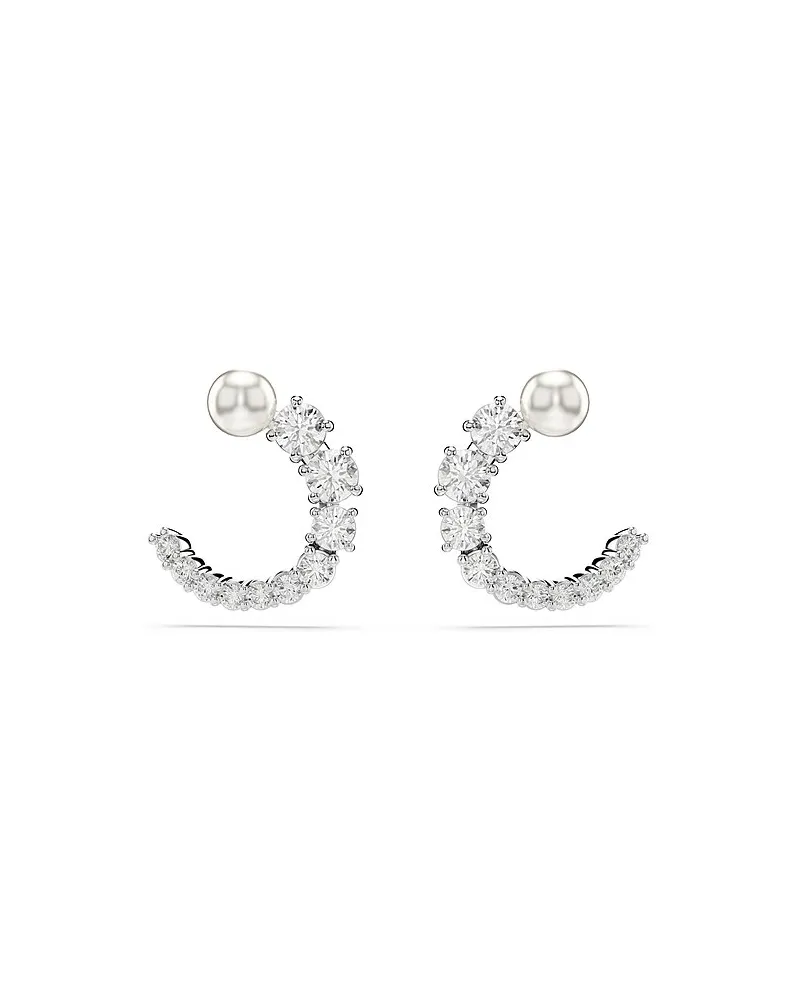 Swarovski Creolen Matrix Weiß