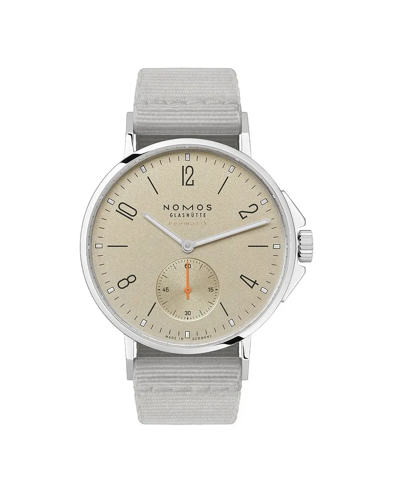 NOMOS Glashütte Damenuhr Ahoi neomatik sand Silber