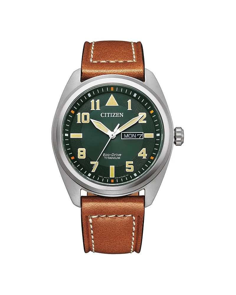 Citizen Herrenuhr Super Titanium Eco Drive Silber