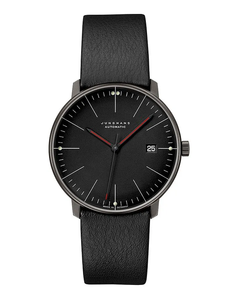 Junghans Herrenuhr max bill Automatic Bauhaus Schwarz