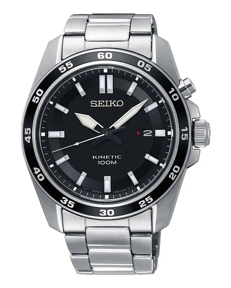 Seiko Herrenuhr Kinetik Silber