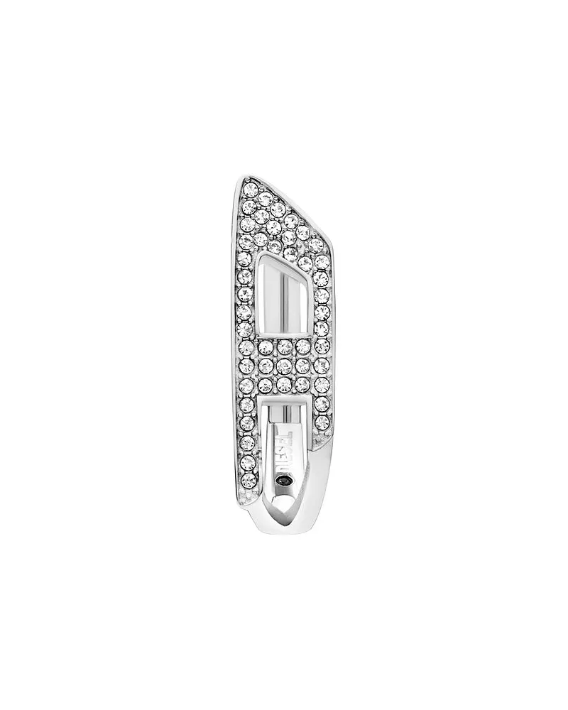 Diesel Einzelner Ohrschmuck D Logo Silber