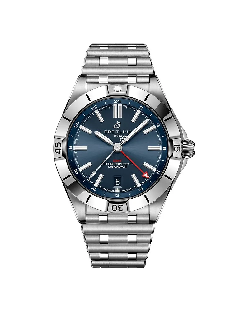 Breitling Herrenuhr Chronomat Automatic GMT 40 Silber