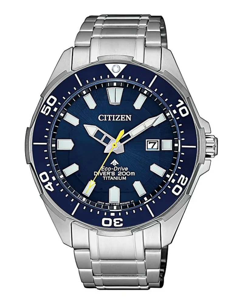 Citizen Taucheruhr Promaster Marine Eco Drive Super Titanium Silber