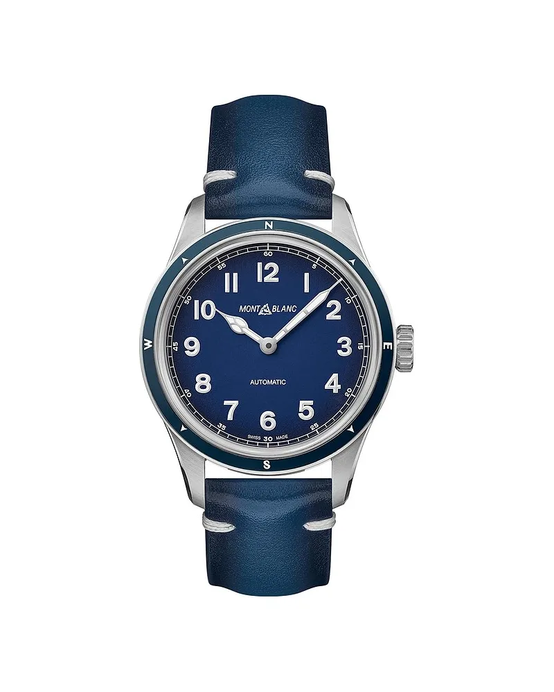 Montblanc Herrenuhr 1858 Silber