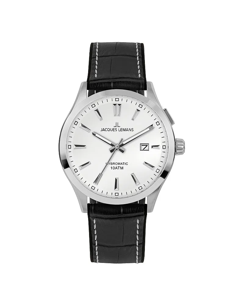 Jacques Lemans Herrenuhr Hybromatic Silber