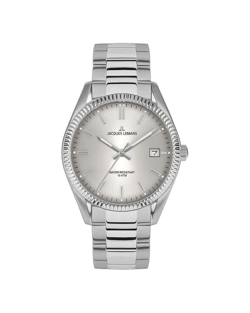 Jacques Lemans Herrenuhr Derby Silber