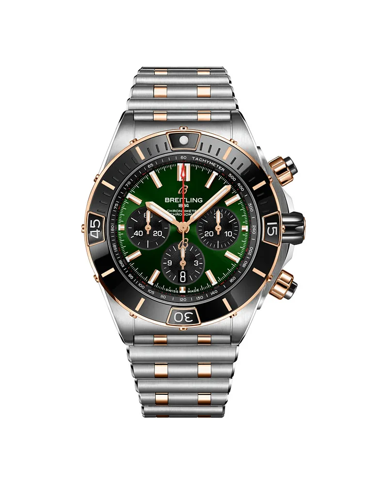 Breitling Herrenuhr Super Chronomat B01 44 Silber