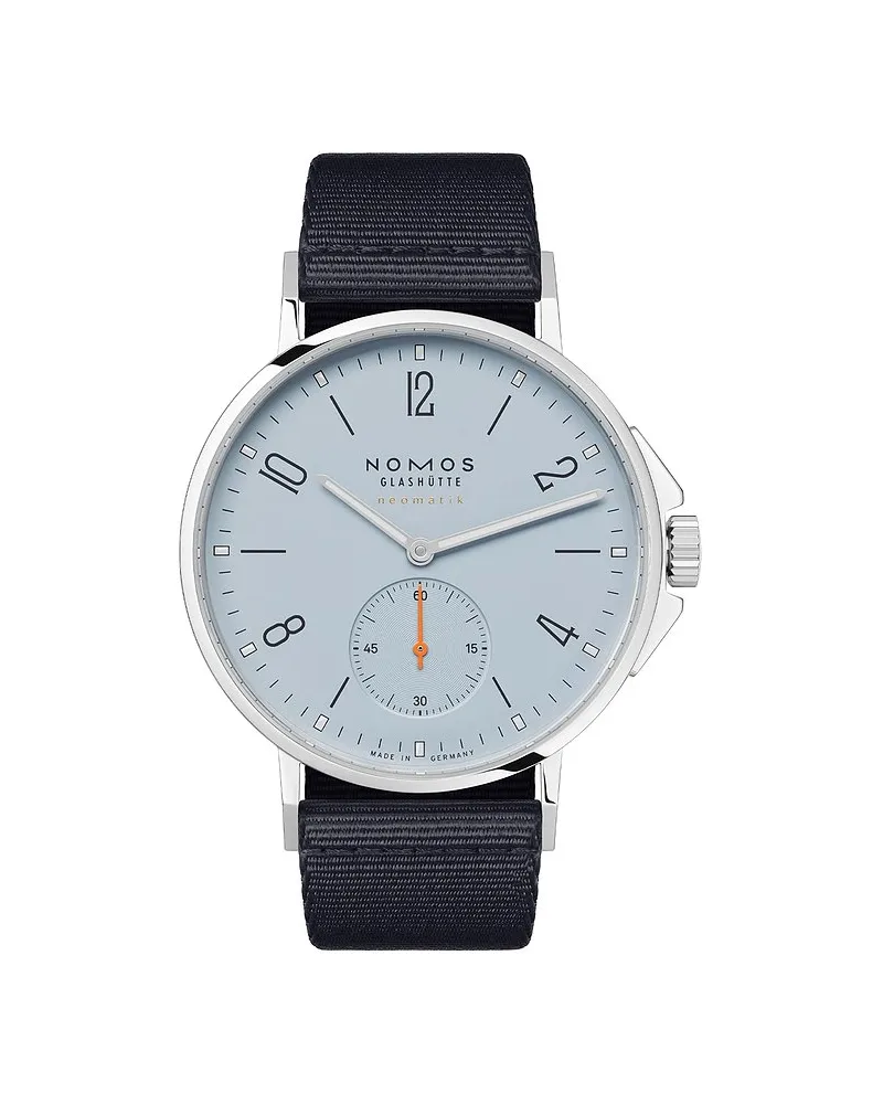 NOMOS Glashütte Damenuhr Ahoi neomatik sky Silber