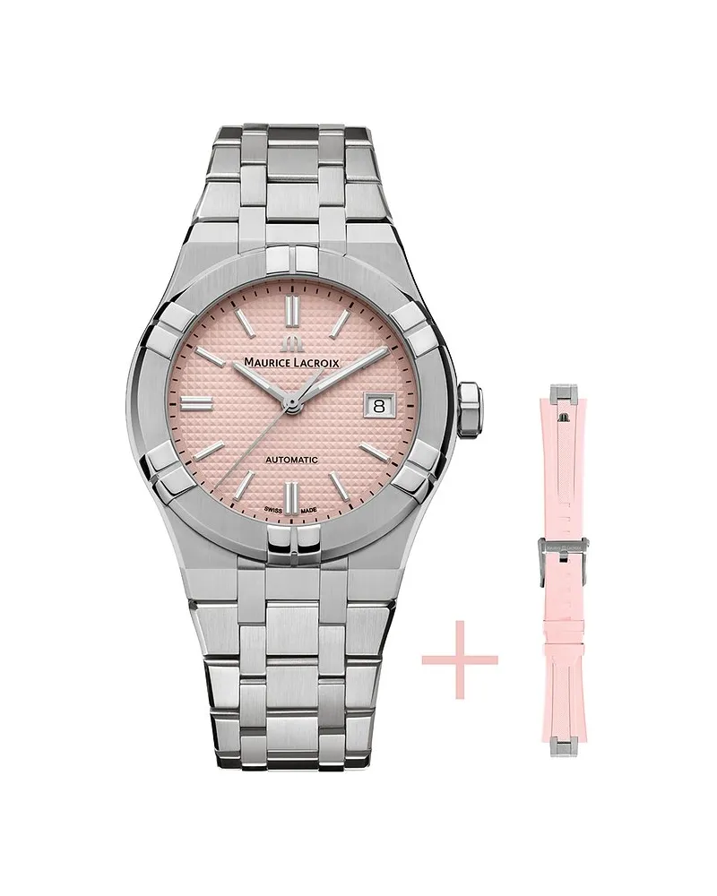 Maurice Lacroix Uhren-Set inkl. Wechselarmband Aikon Automatic Date Silber