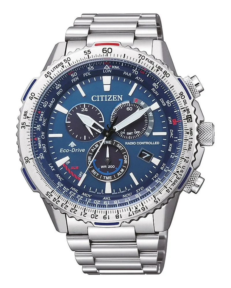 Citizen Herrenuhr Funkuhr Eco-Drive Weiß
