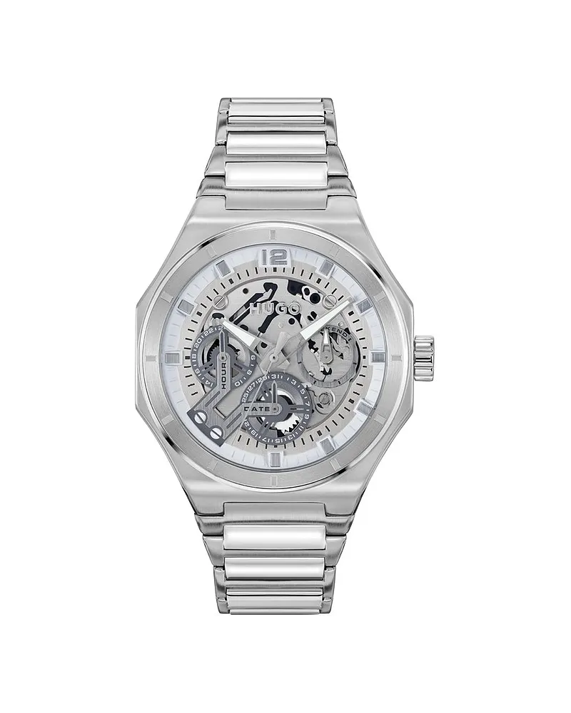 HUGO BOSS Herrenuhr #Grail Skeleton Silber