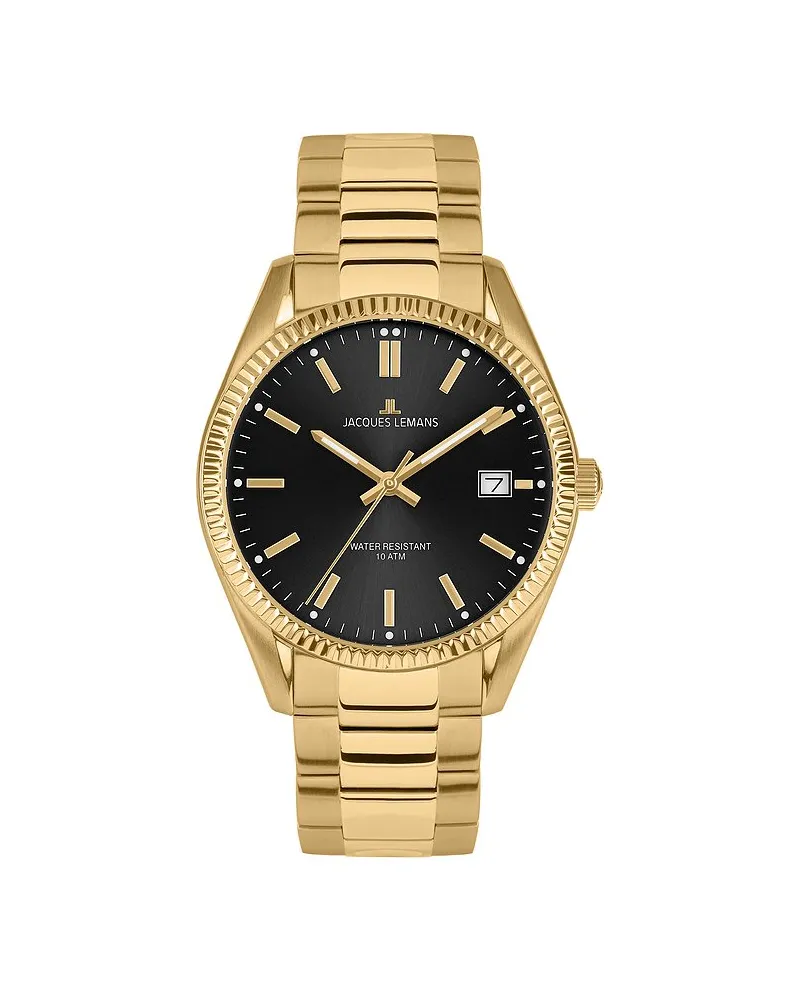 Jacques Lemans Herrenuhr Derby Gelbgold