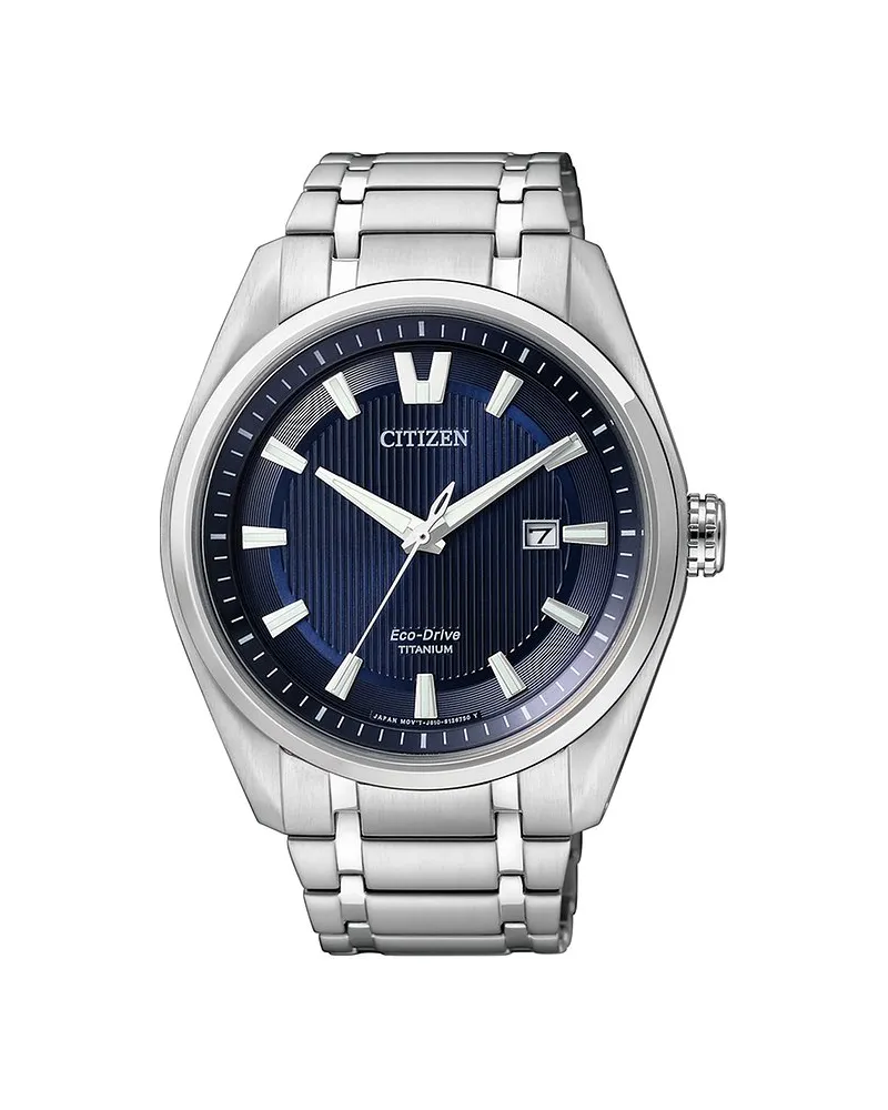 Citizen Herrenuhr Super Titanium Eco-Drive Silber