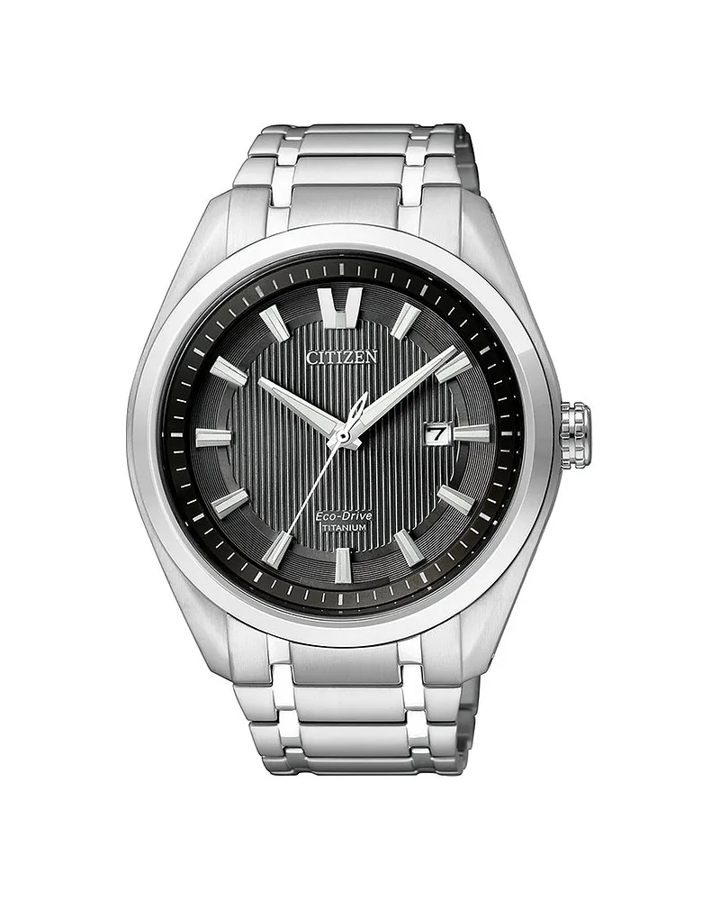 Citizen Herrenuhr Super Titanium Eco-Drive Silber