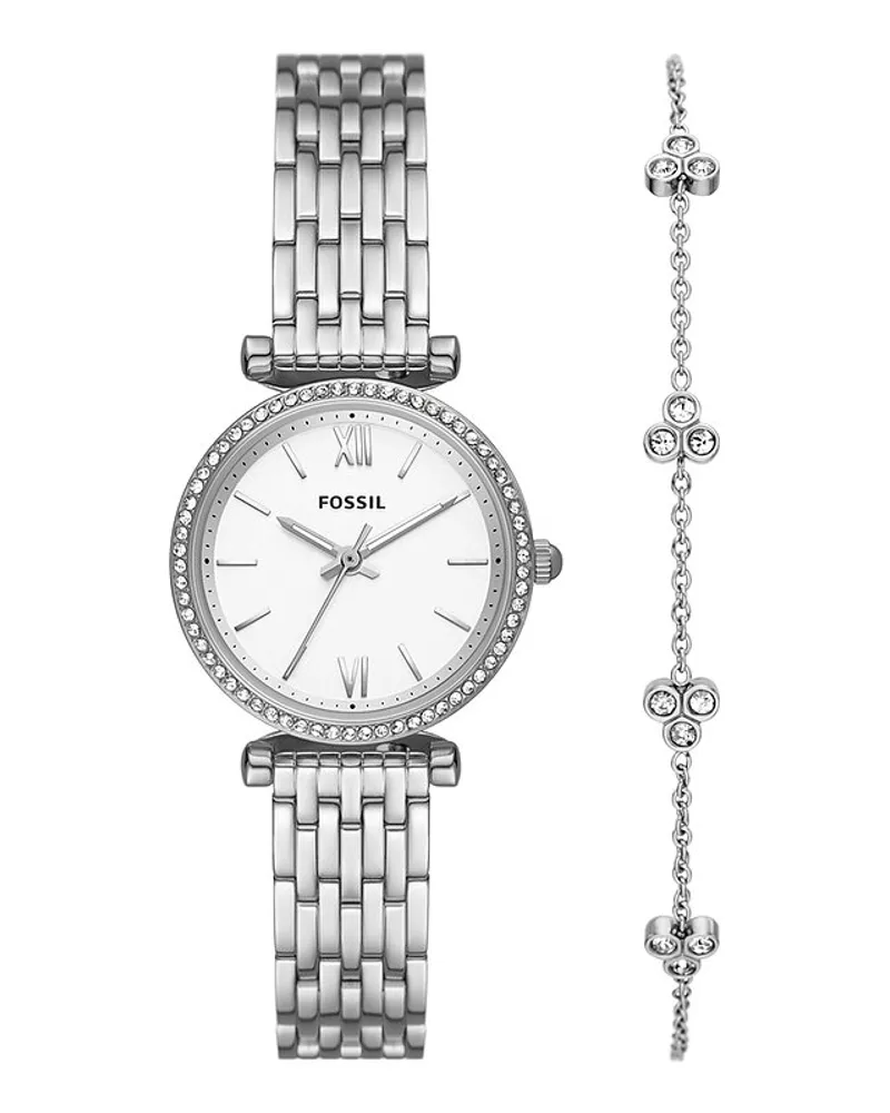 Fossil Uhren-Set CARLIE Silber