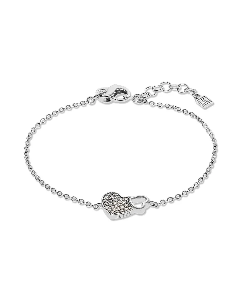 JETTE Armband HEARTS Silber