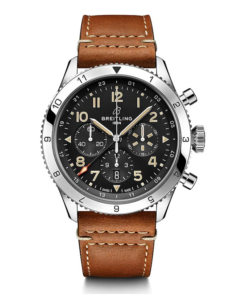 Breitling Chronograph Super Avi Silber