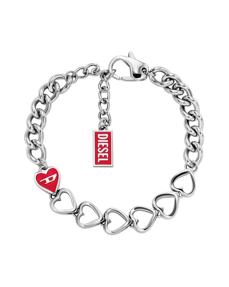 Diesel Armband D LOGO Silber