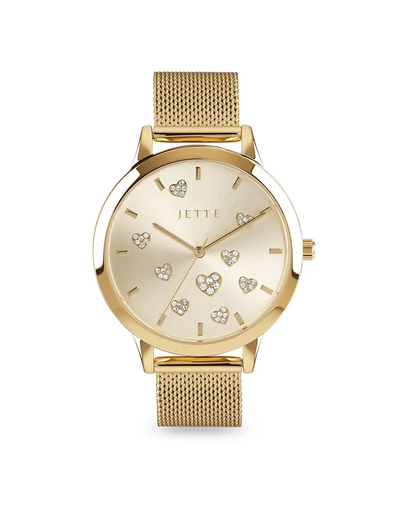 JETTE Damenuhr LOVE Gelbgold