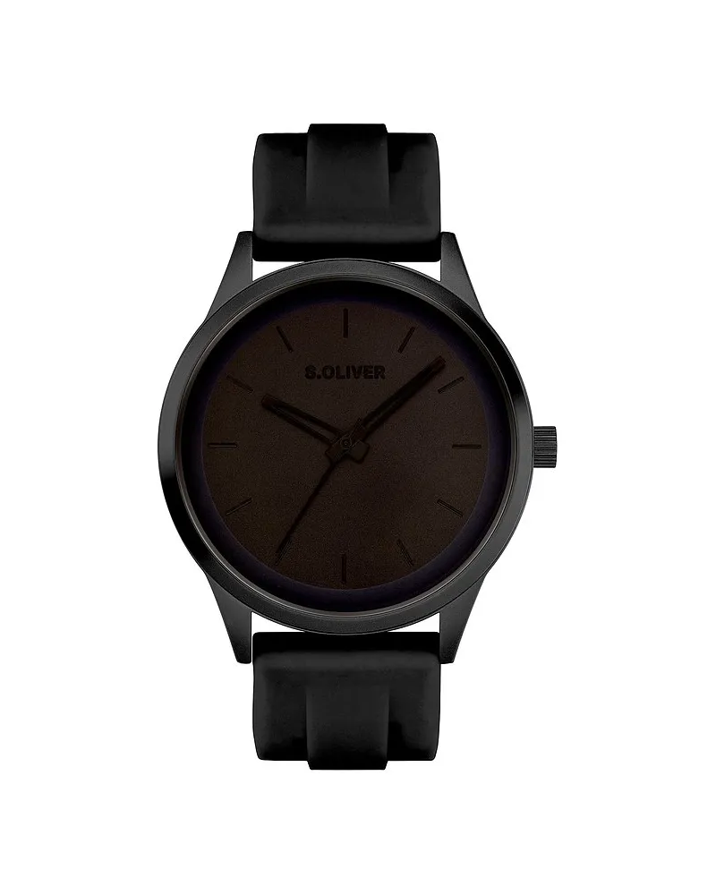 S.Oliver Herrenuhr Sportlich und Schick Schwarz