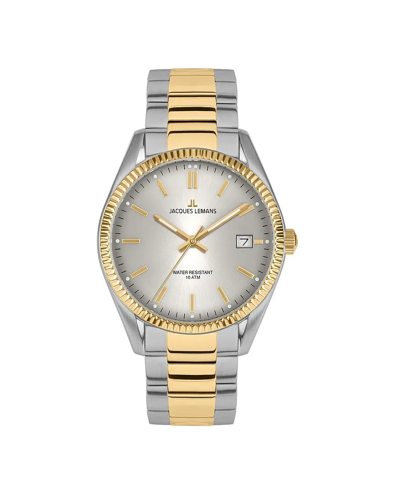 Jacques Lemans Herrenuhr Derby Silber